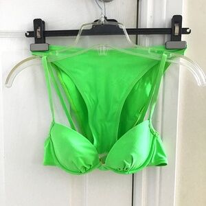 le foglie mare swimwear neon green bikini set size S